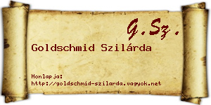Goldschmid Szilárda névjegykártya